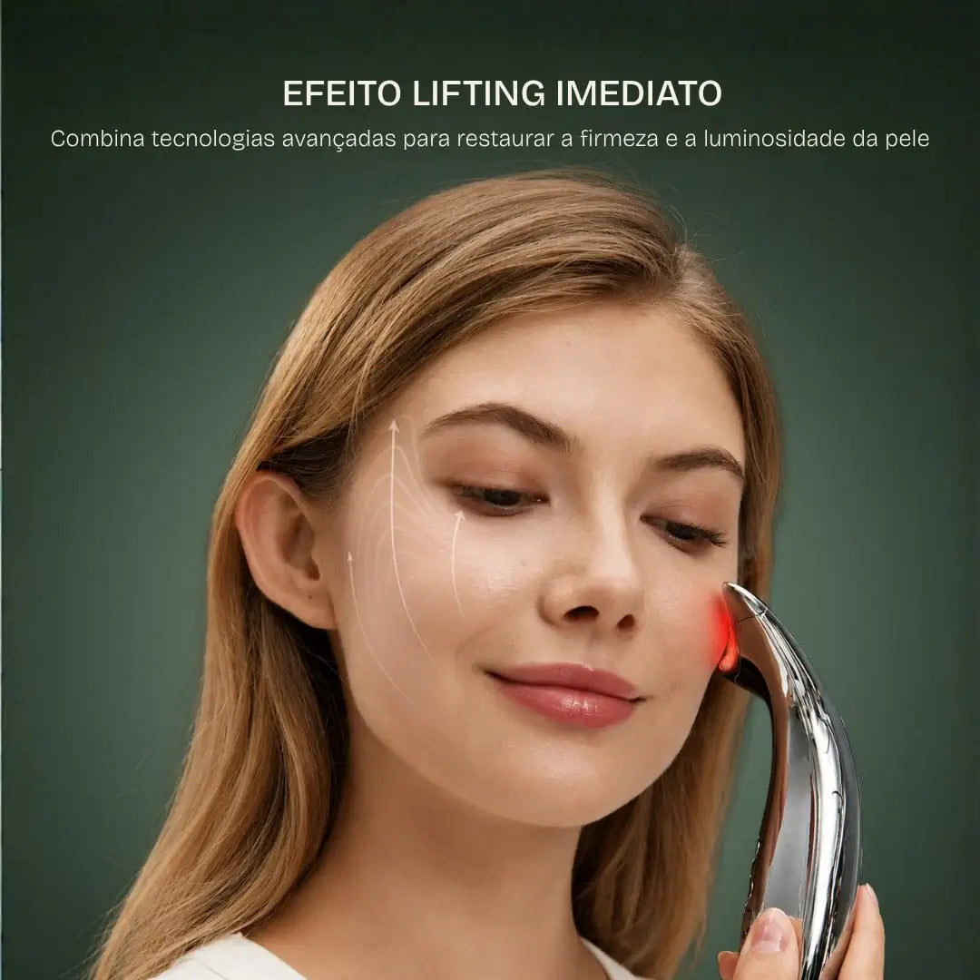 Massageador MicroGlow™ 3 em 1 anti - envelhecimento e lifting — modos lifting, firmeza e rejuvenescimento das células| Purevital