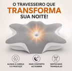 Travesseiro ortopédica confort life - ajuste e correção postural durante o sono com apoio de braço