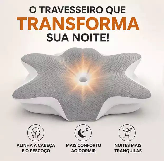 Travesseiro ortopédica confort life - ajuste e correção postural durante o sono com apoio de braço