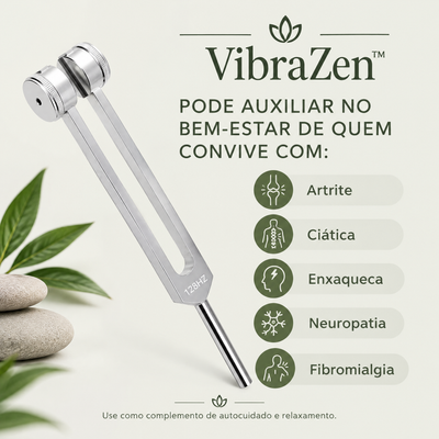 Diapasão Terapêutico VibraZen™ 128 Hz | Vibração Sonora para Relaxamento e Restauração energetica| purevital