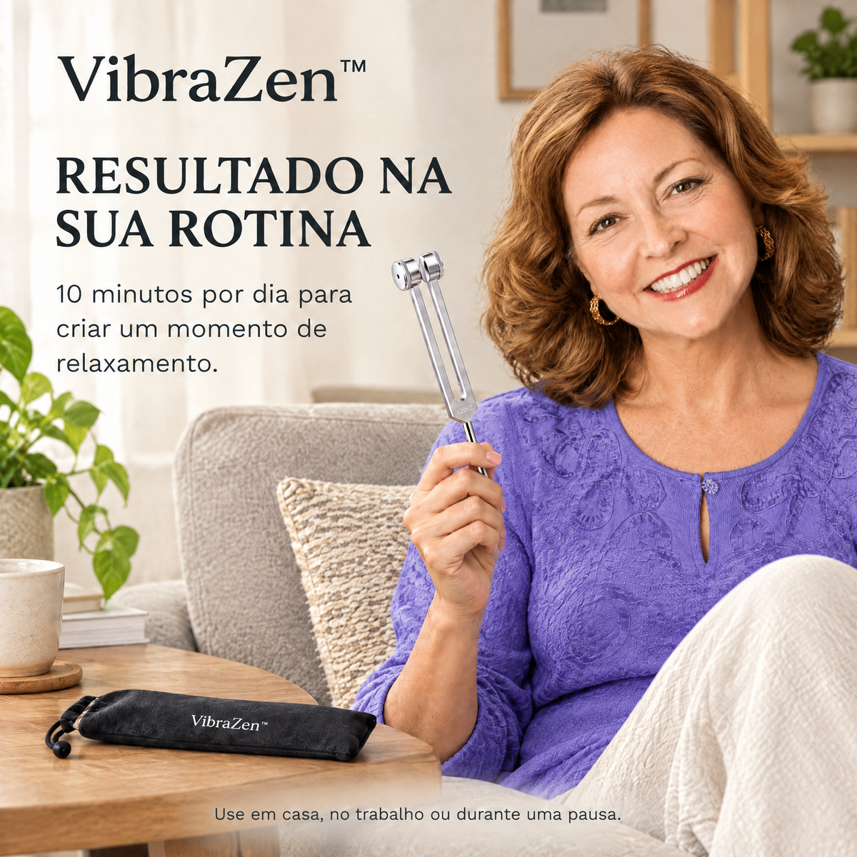 Diapasão Terapêutico VibraZen™ 128 Hz | Vibração Sonora para Relaxamento e Restauração energetica| purevital